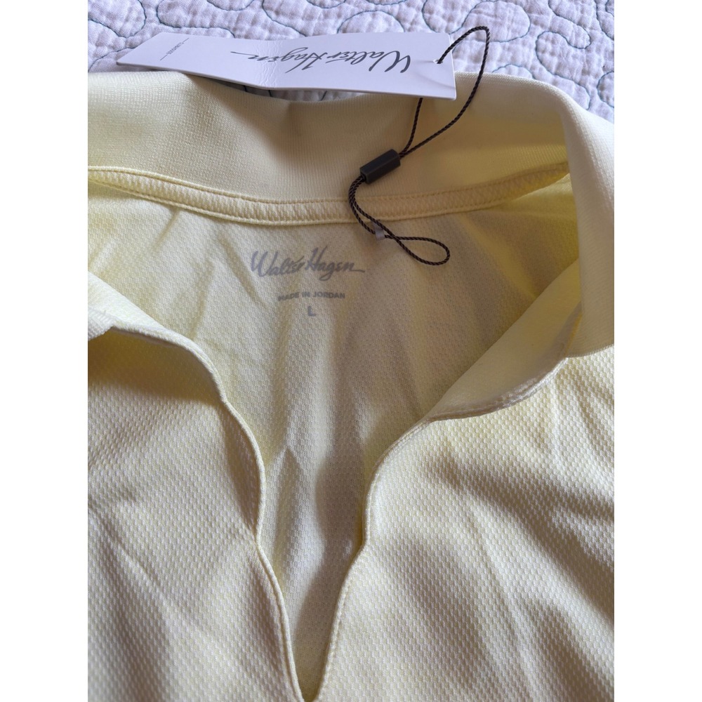 Walter Hagen Womens Sleeveless Golf Polo Shirt Lemon Sorbet Yellow Size Large - Picture 4 of 4